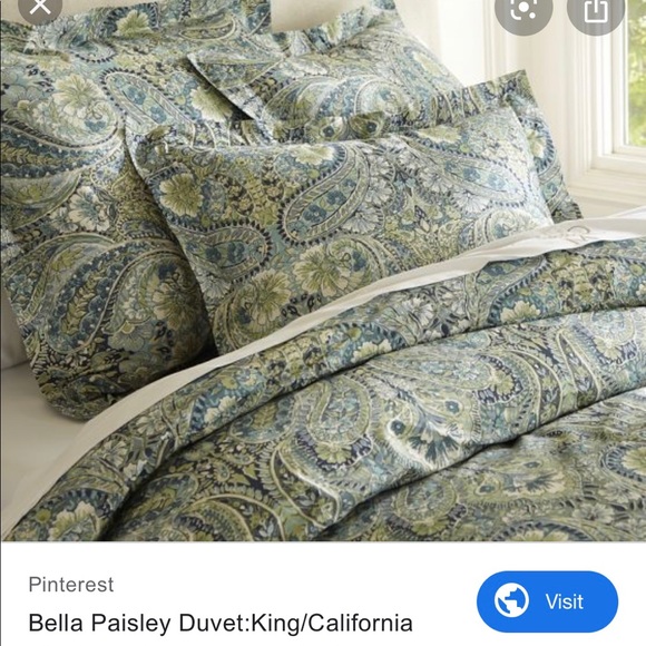 Pottery Barn Bedding Bella Paisley Duvet Weuro Shams Poshmark